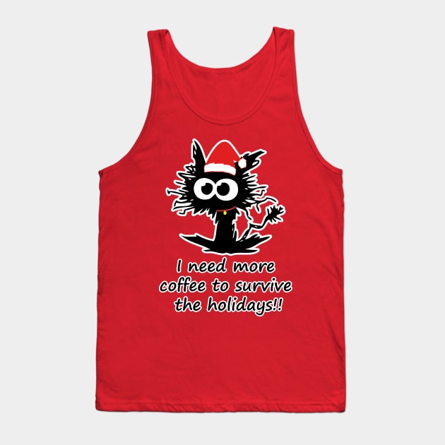 stressed  cat holidays Tank Top by CraftyWorld_84